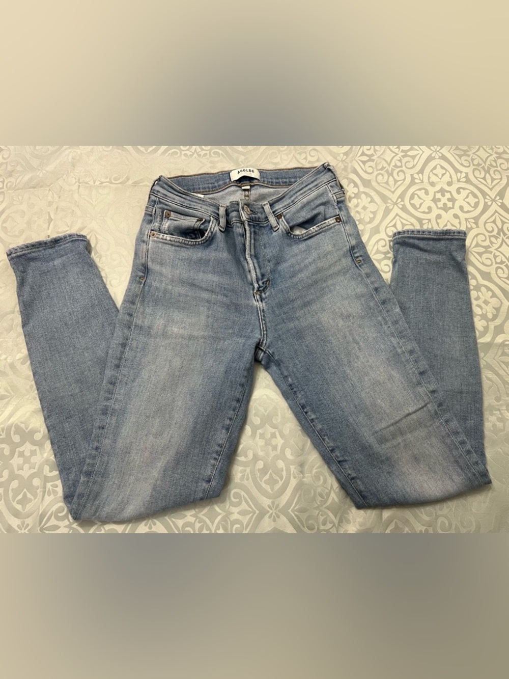 Agolde High-Rise Skinny Jeans in Light Blue Wash size 25 
#A16